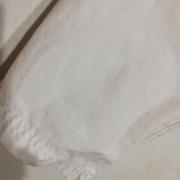 GH Bass and Co White Ivory Solid Full-zip Unlined Windbreaker Jacket sz XL GUC - Picture 14 of 15